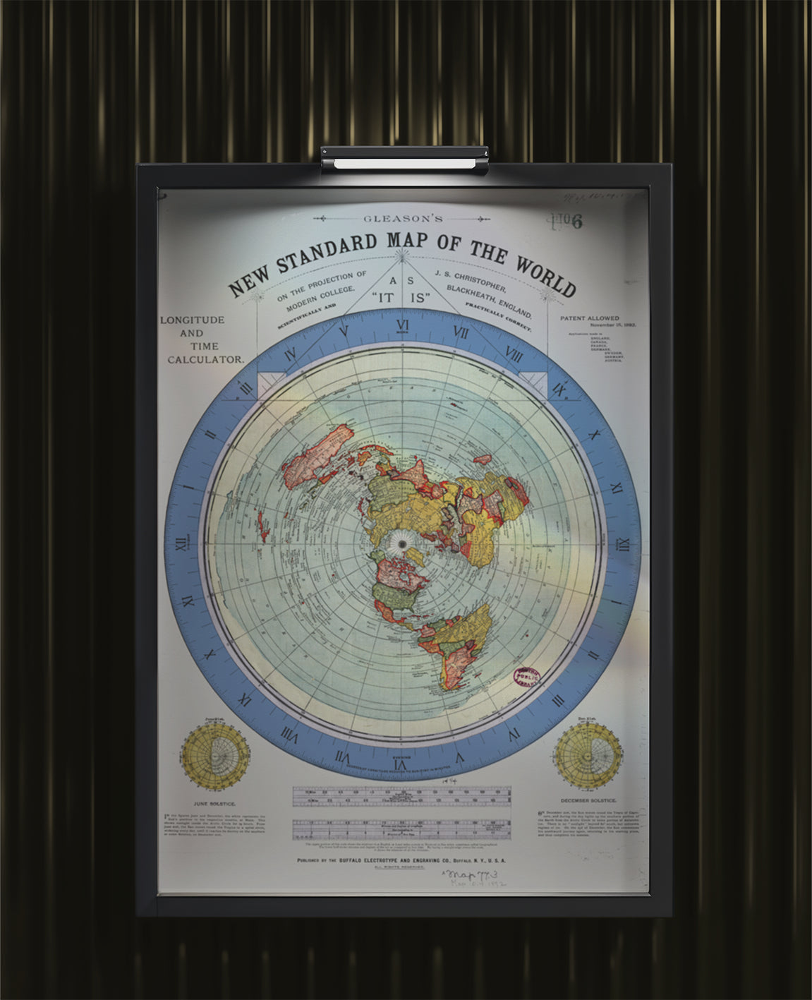 FLAT EARTH POSTER (GLEASON MAP)