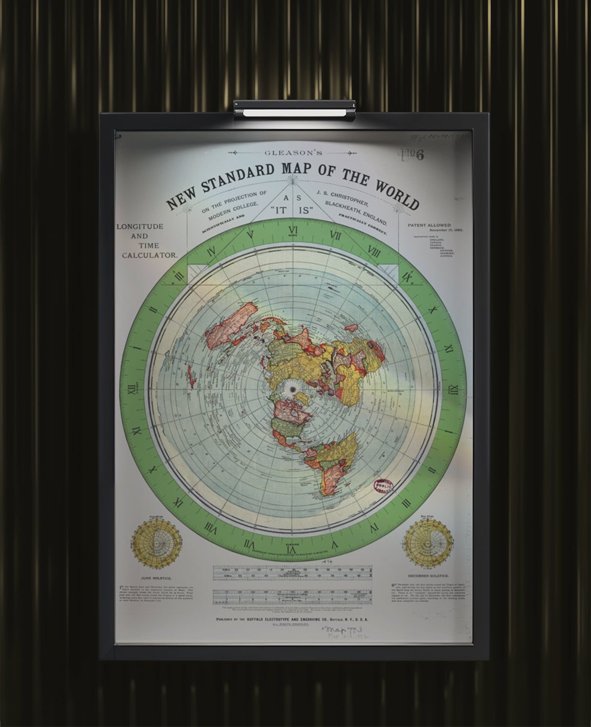 FLAT EARTH POSTER (GLEASON MAP)