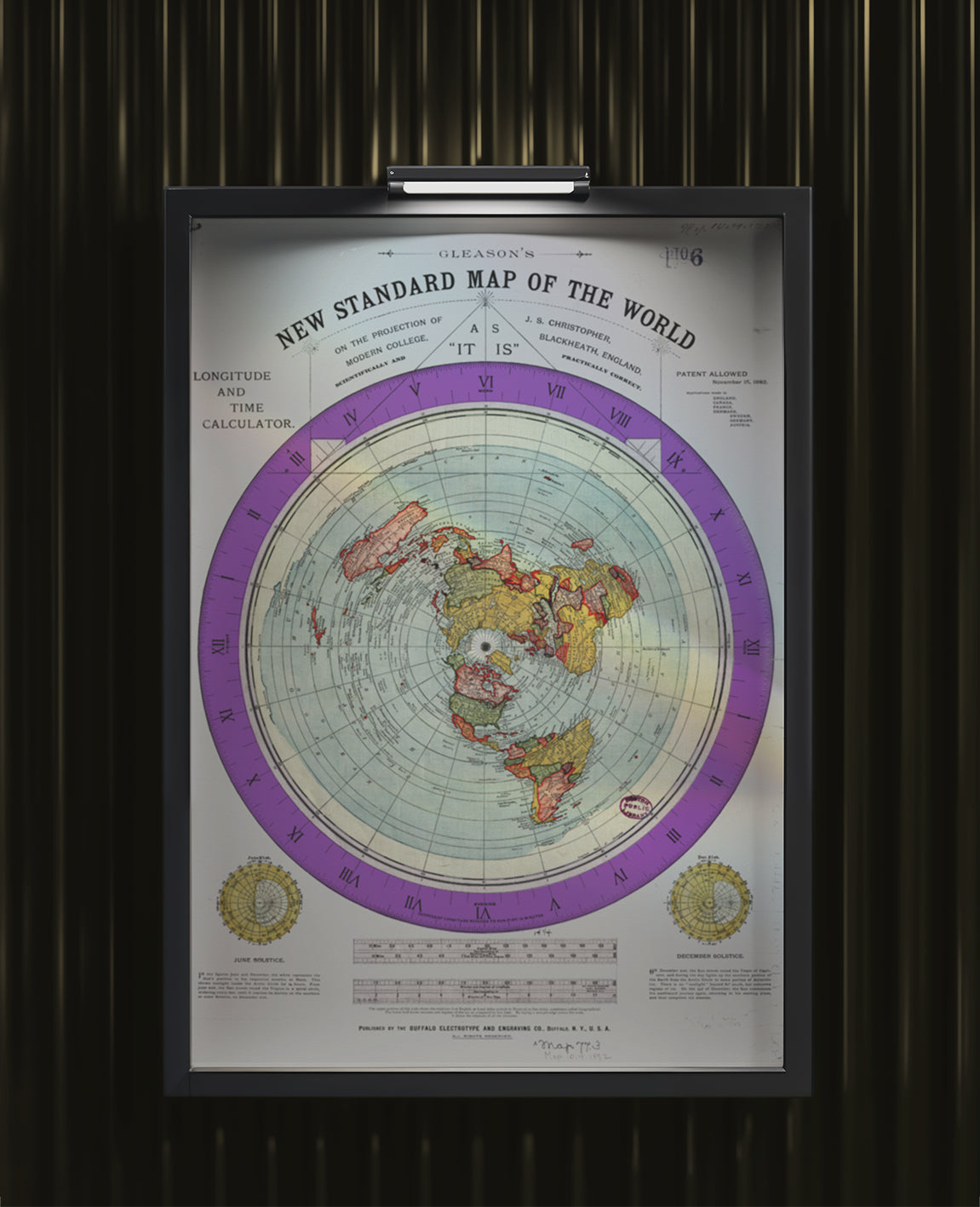 FLAT EARTH POSTER (GLEASON MAP)