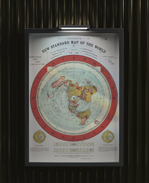FLAT EARTH POSTER (GLEASON MAP)