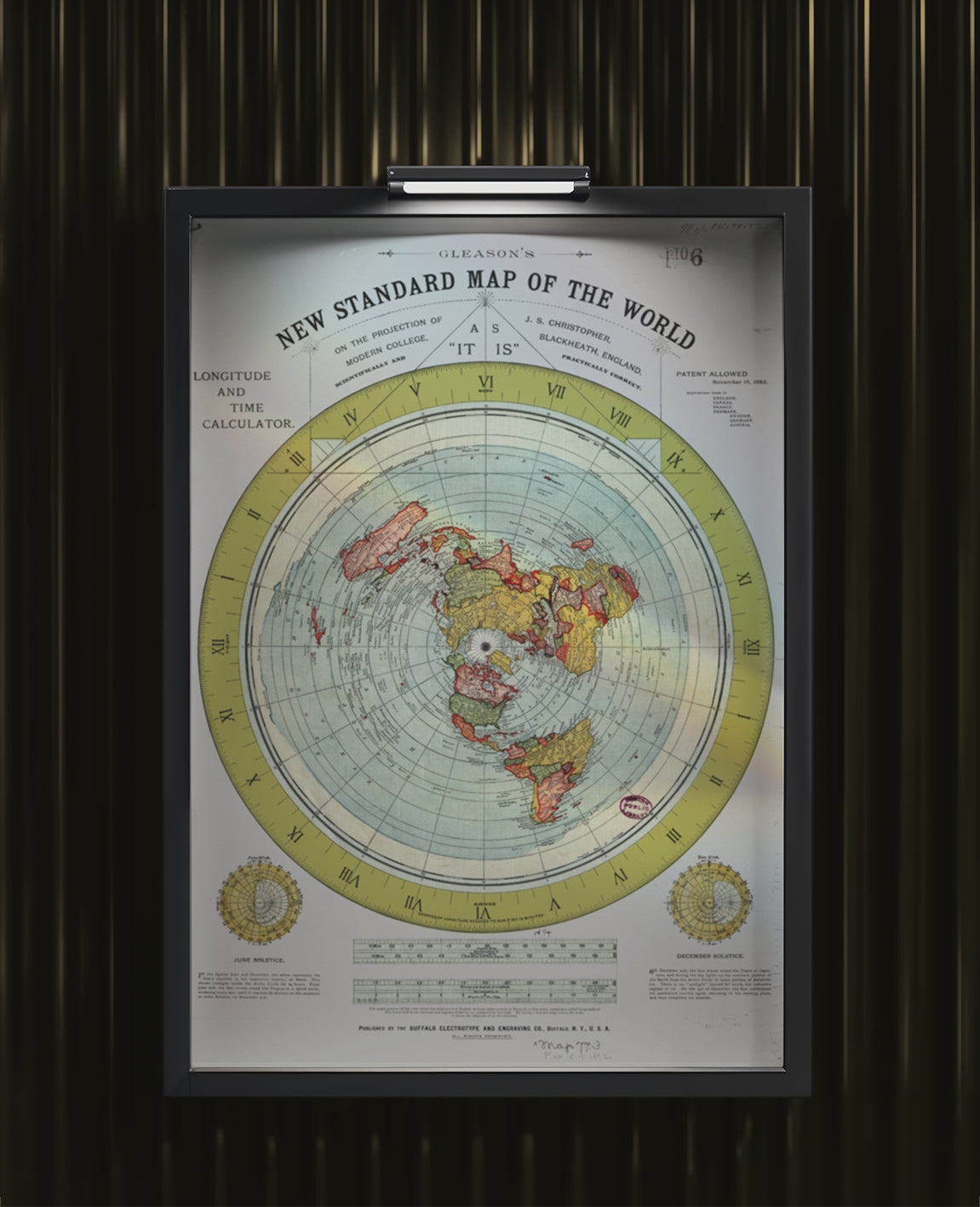 FLAT EARTH POSTER (GLEASON MAP)