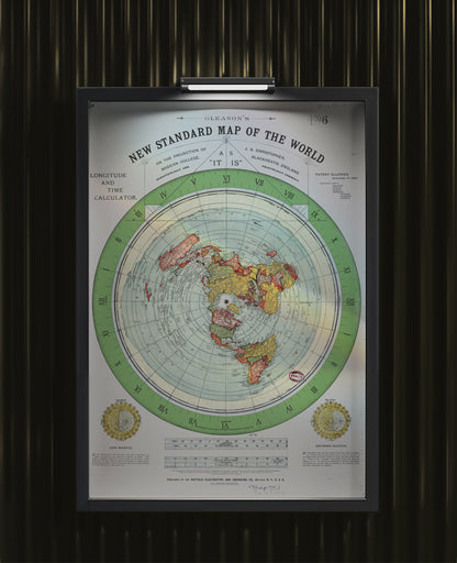 FLAT EARTH POSTER (GLEASON MAP)