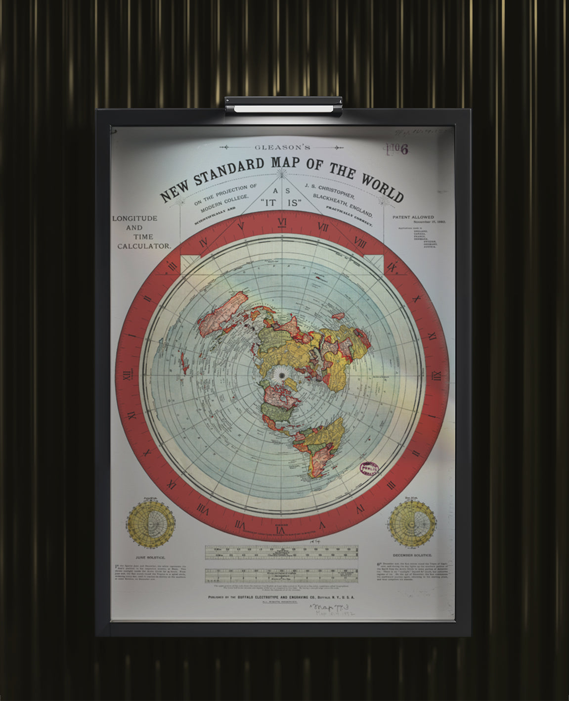 FLAT EARTH POSTER (GLEASON MAP)