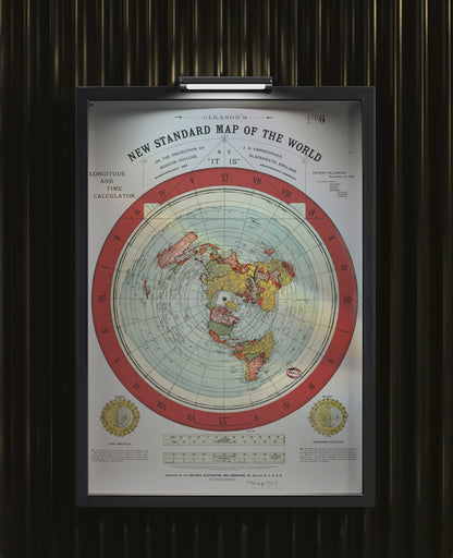 FLAT EARTH POSTER (GLEASON MAP)
