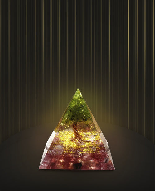 TREE OF LIFE ORGONITE CRYSTAL PYRAMID