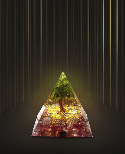 TREE OF LIFE ORGONITE CRYSTAL PYRAMID